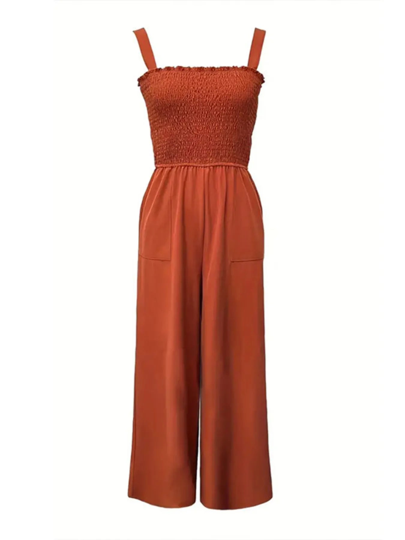 Smocked Wide Leg Jumpsuit - Luna Di Velluto